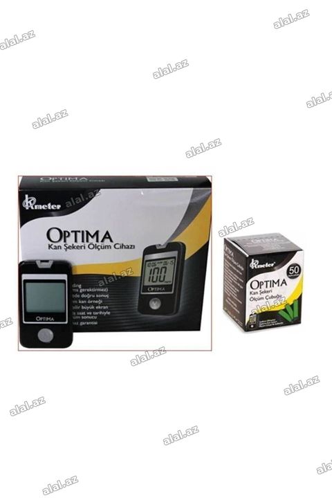 Optima qan şəkəri ölçüm cihazı+50 ədəd ölçüm stripi+1 ədəd barmak — Bakı