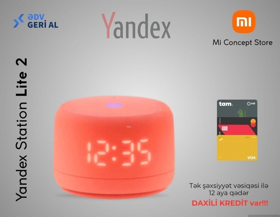 Ağıllı dinamik Yandex Station Lite 2 Orange — Bakı
