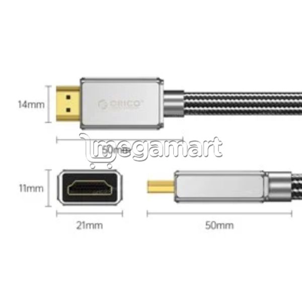 HDMI kabel ORICO-H8CY-20-BK-BP / 2m — Smartfon üçün kabelləri və keçidçilər, Bakı (2)