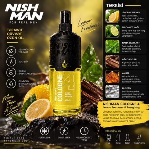 Odekolon Nishman After Shave 04, 400 ml — Bakı