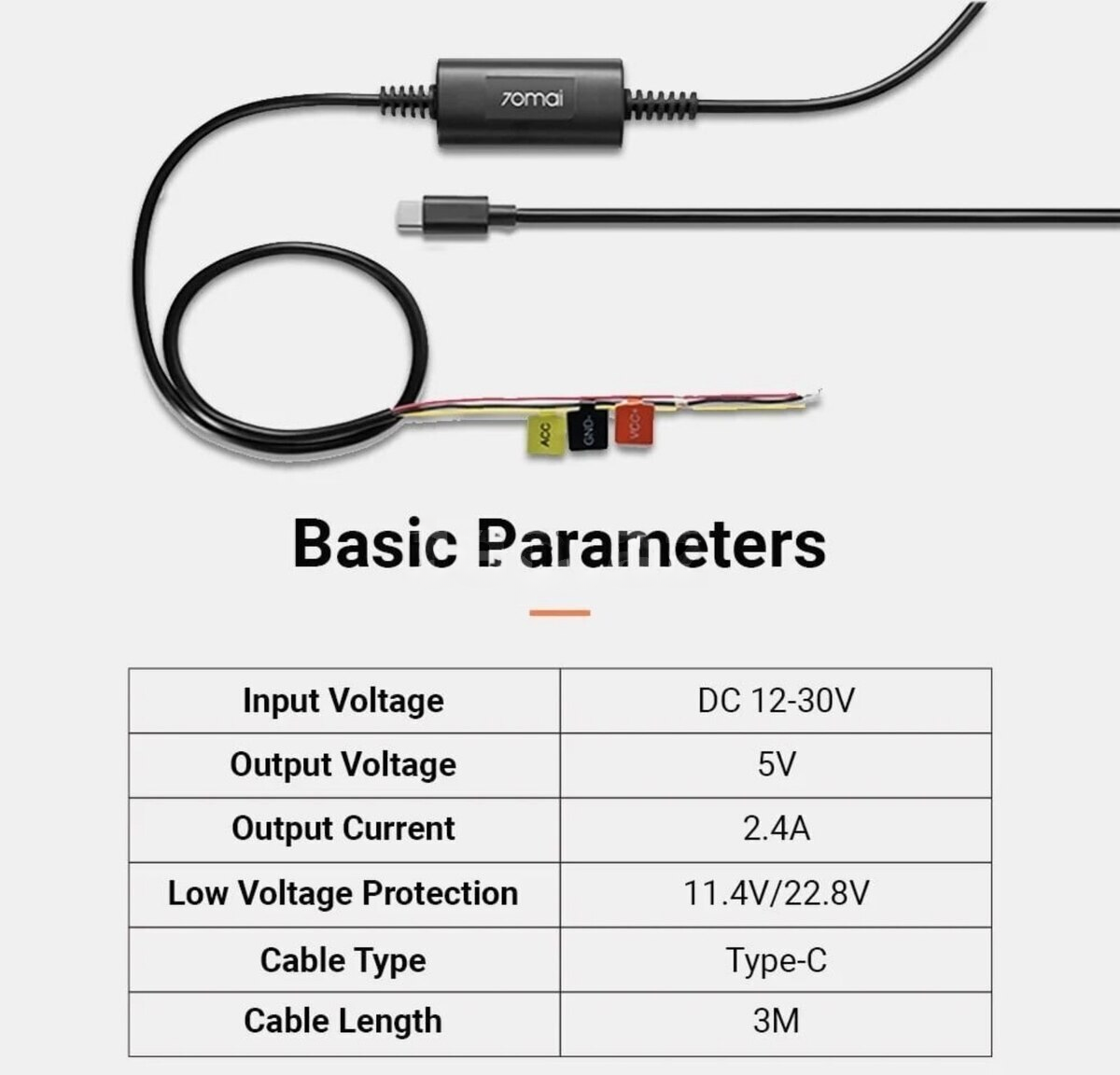 Videoqeydiyyatçı kabeli 70mai Hardware Kit UP03 — Avto, Bakı (2)