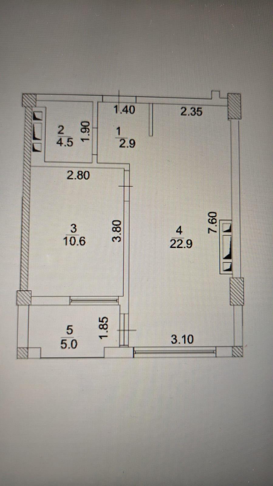 2 otaqlı studiya, 51.2 m², Sülh prospekti, giriş 26B, M6, m8, 26B (Sumqayıt Bağça Şəhər) — Mənzil, Sumqayıt (4)