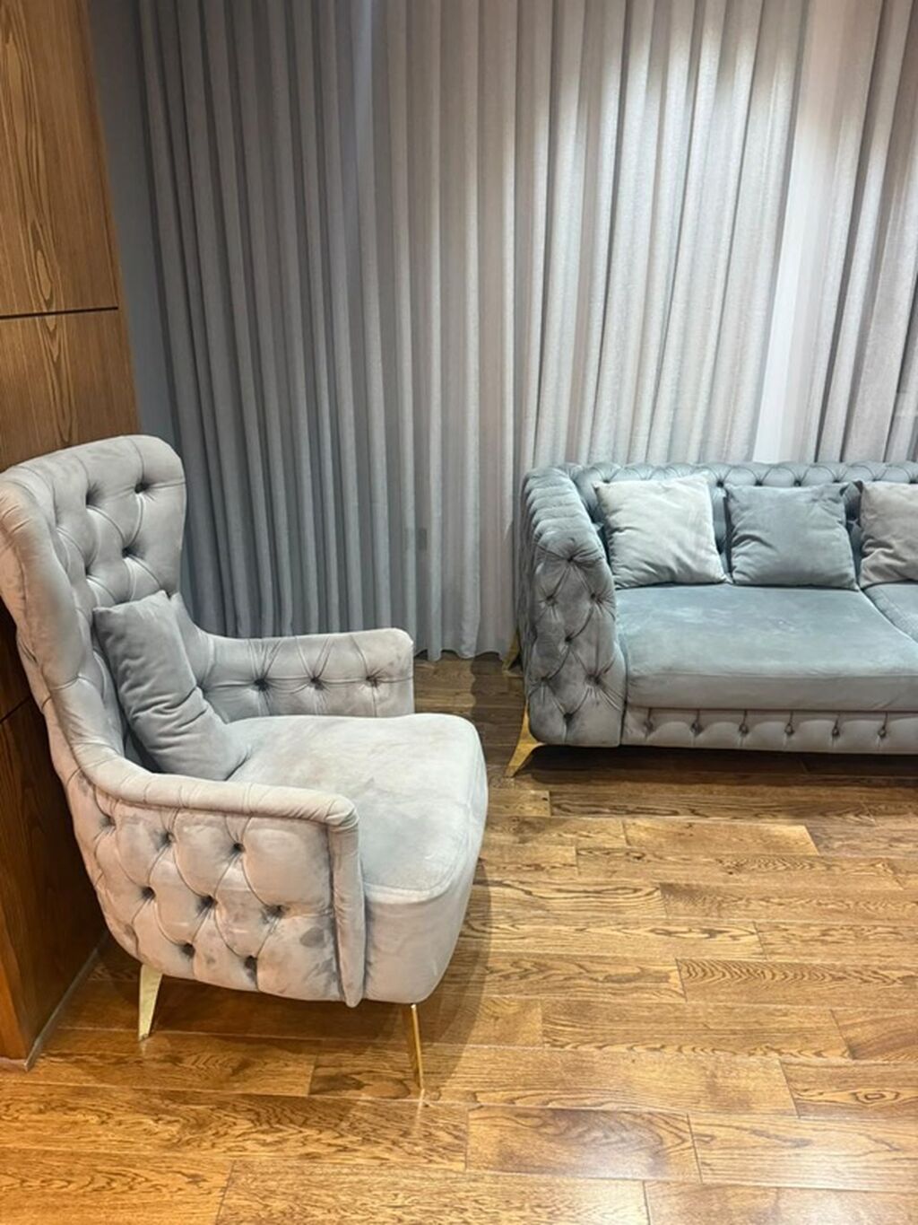 Mebel dəsti – 3 parçadan ibarət - 2 ədəd divan və 1 ədəd kreslo — Yumşaq mobilya dəstləri, Bakı (2)