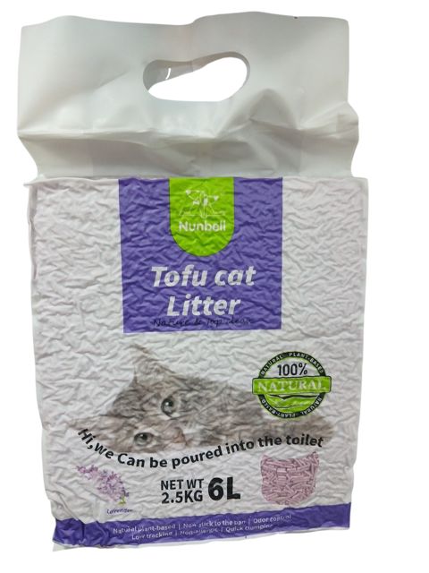 Hopdurucu doldurucu Nunbell Tofu Lavender, pişiklər üçün, 6 l — Bakı