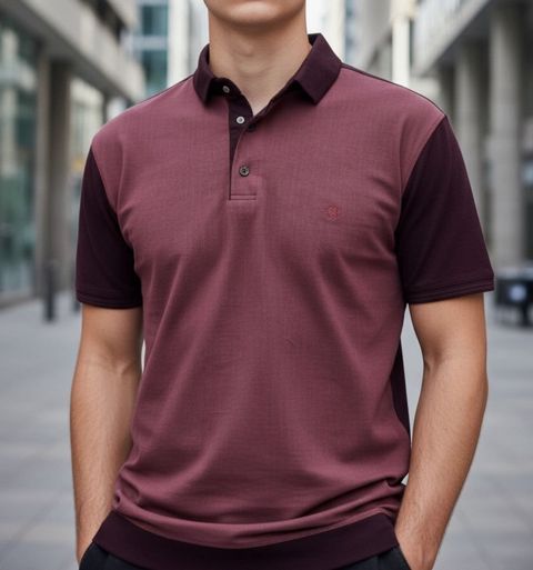 Kişilər üçün polo Konko TCS_3042, tünd qırmızı, pambıq, ölçü XXL — Bakı