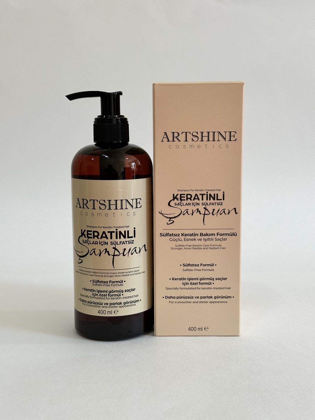 Saçlar üçün sulfatsız Artshine Cosmetics Keratinli, uniseks, 400 ml — Mallar, Bakı
