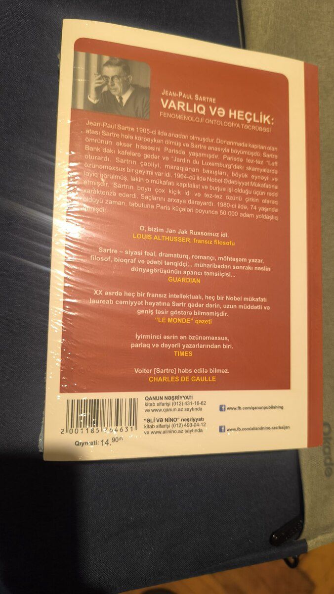 "Varlıq və Heçlik" - Jean‑Paul Sartre — Kitablar və jurnallar, Bakı (3)
