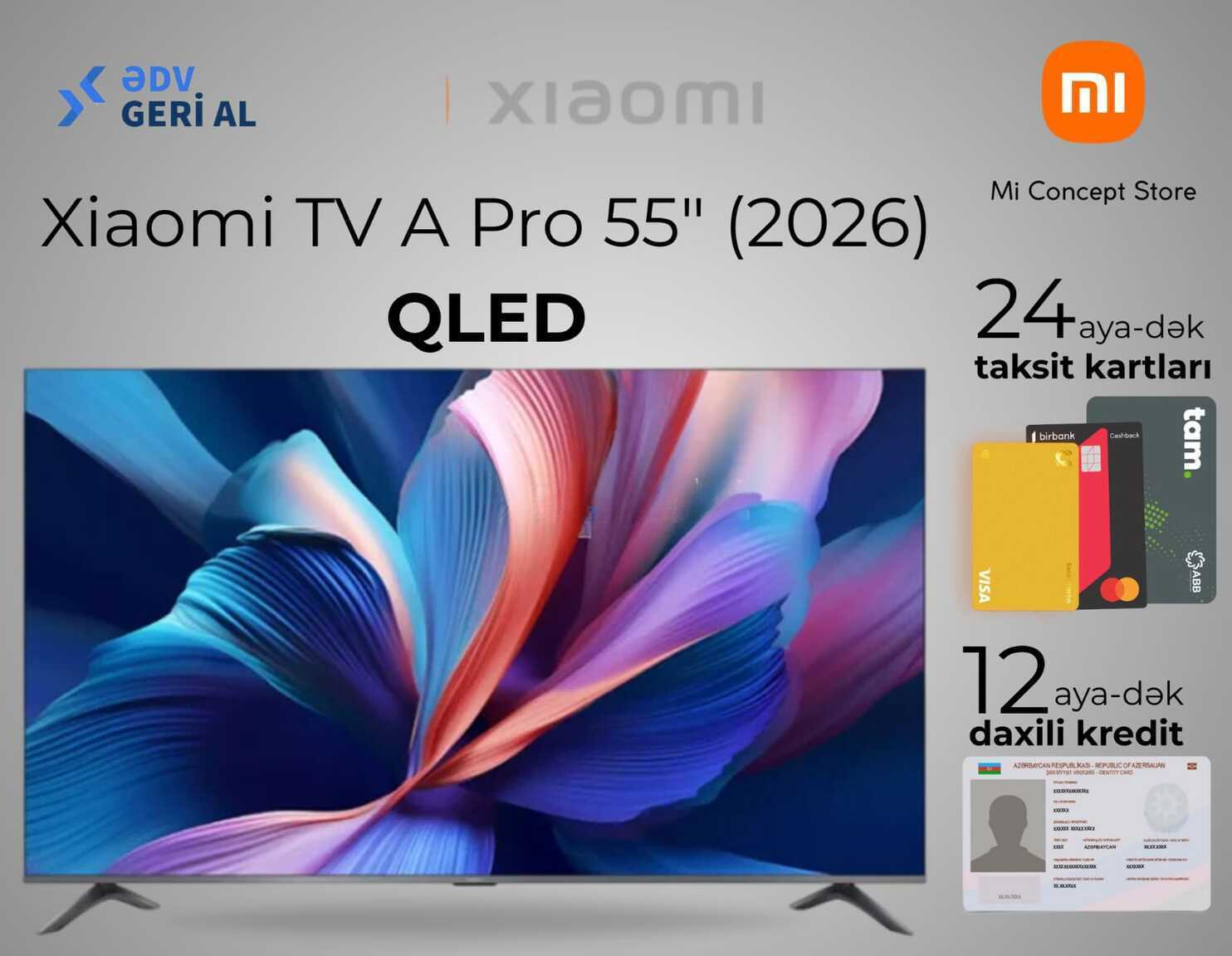 Xiaomi Televizor 55" QLED — Bakı
