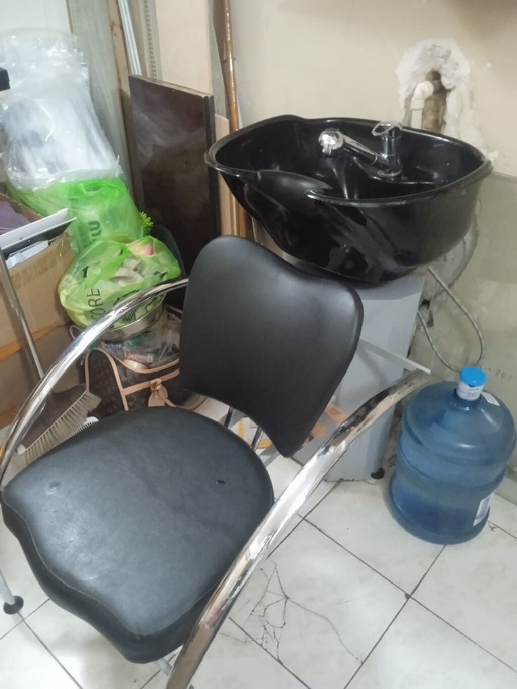 Salon üçün saç yuma dəsti - Qara rəngli, dərin kasa tipli yuma — Salon mebeli, Bakı (2)