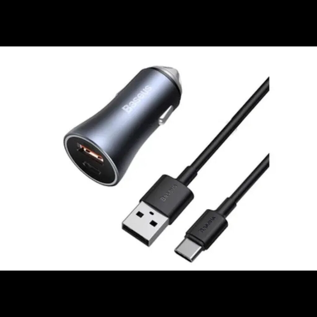 Baseus Golden Contactor Pro Dual USB + Usb-c avtomobil şarj cihazı — Şarj cihazları, Bakı