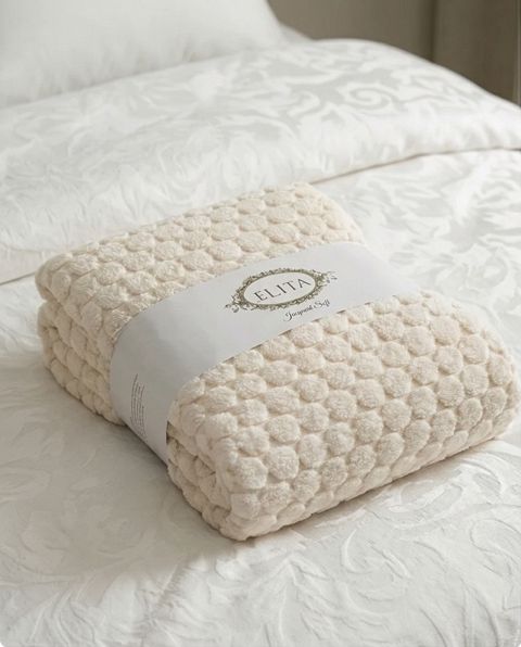 Pled-örtük 40931250, ikinəfərlik, bambuk, krem, 200х230 sm — Bakı