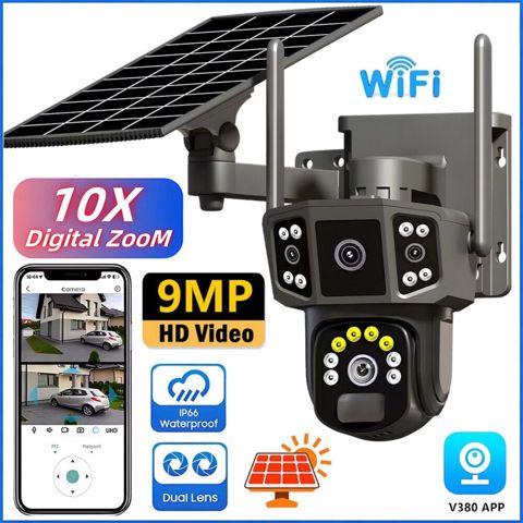 4G tam simsiz solar PTZ360° 2 kamera 12MP/4K+64GB — Bakı