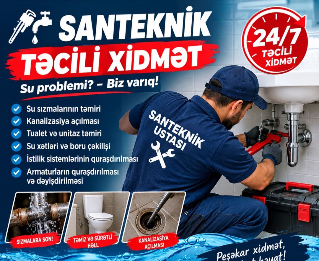 Santexnik ustası — Təmir və inşaat, Bakı