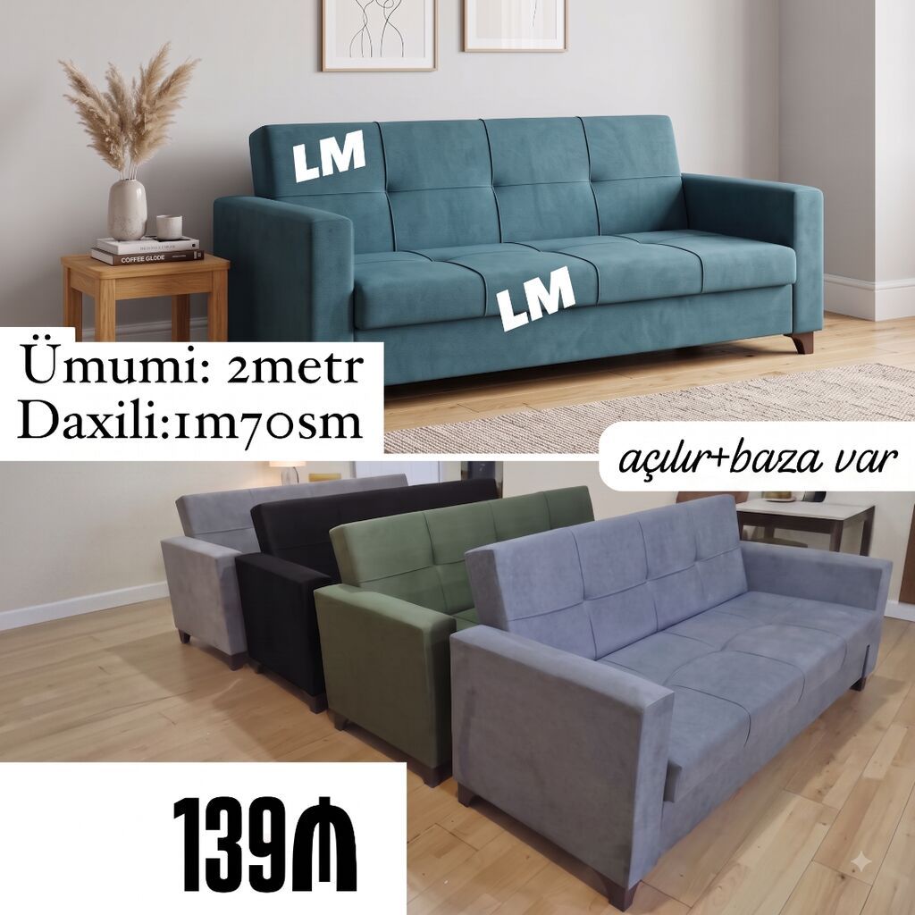 Divanlar Endirim fürsəti Qiymet 200₼ yox139₼ oldu Yeni və — Divanlər, Bakı (2)