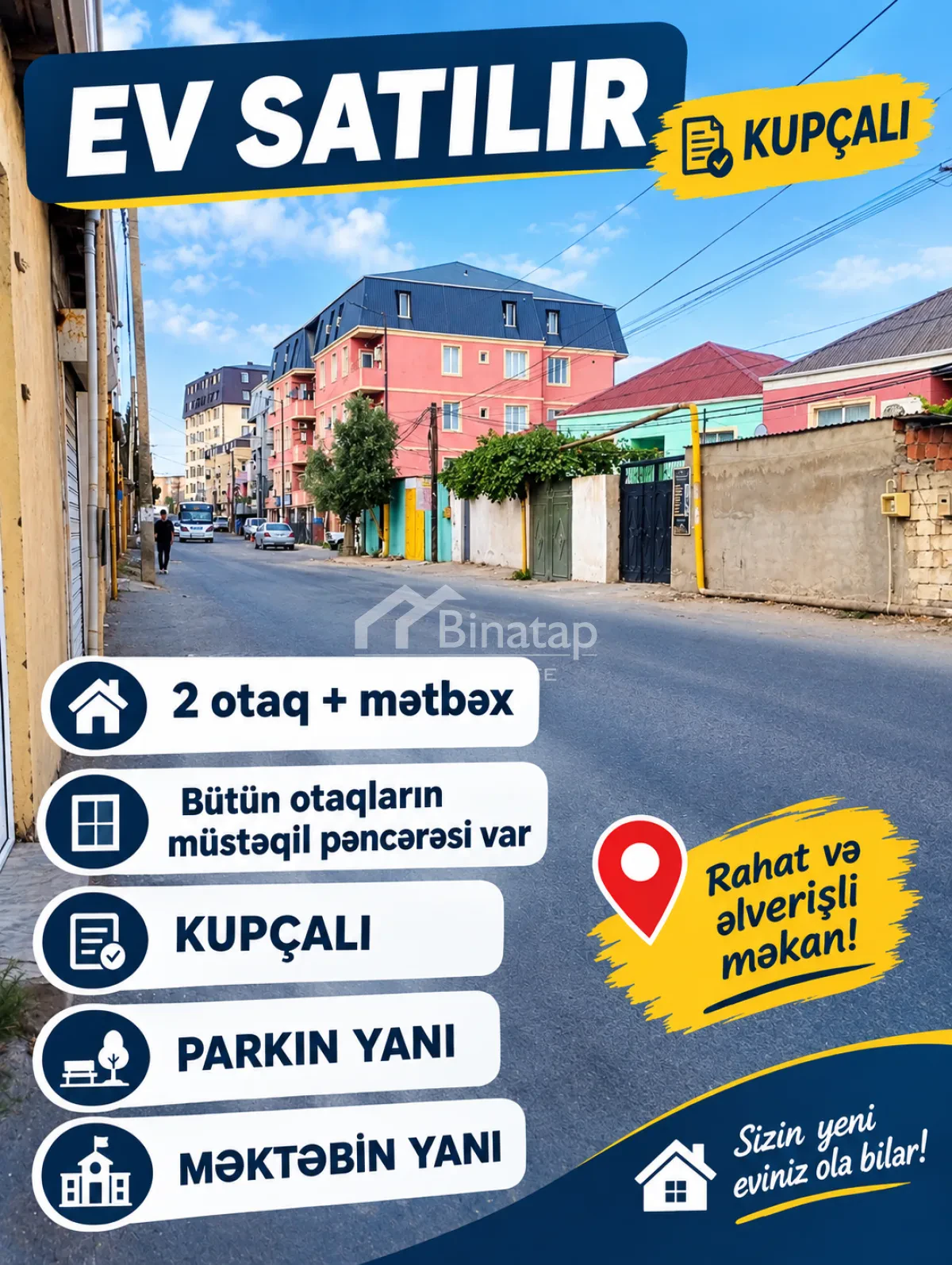 Satılır 2 otaqlı yeni tikili 43.2 m², Xırdalan şəhəri — Bakı