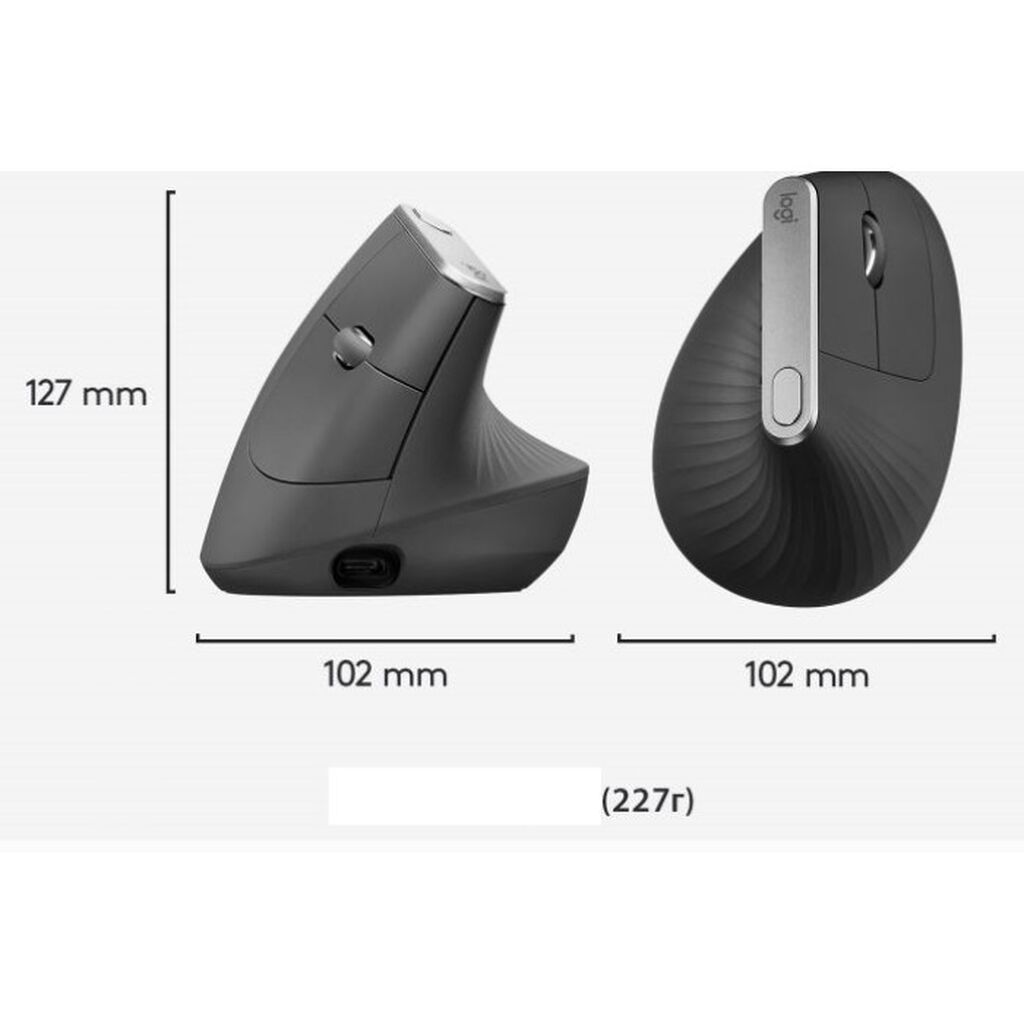 Logitech MX Vertical Advanced Ergonomic Mouse Graphite (910-005448) — Klaviaturalar və siçanlar, Bakı (3)