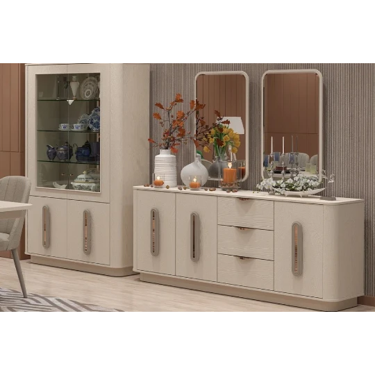 Kamod Perla Qonaq dəsti Aura Vizon Bej + Satin - 1860 x 836 x — Bakı