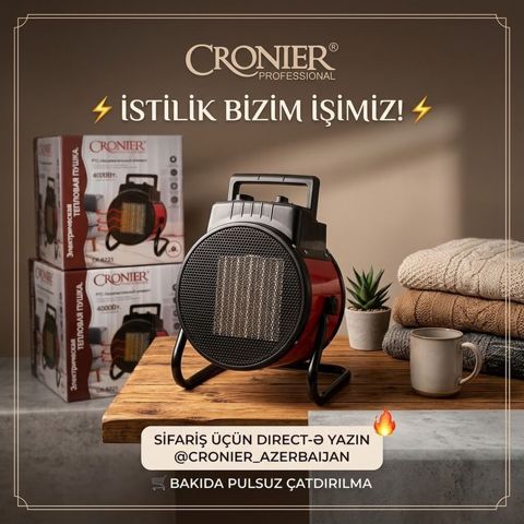 Cronier Professional elektrikli fan isidici - Model: PTC — Masazır
