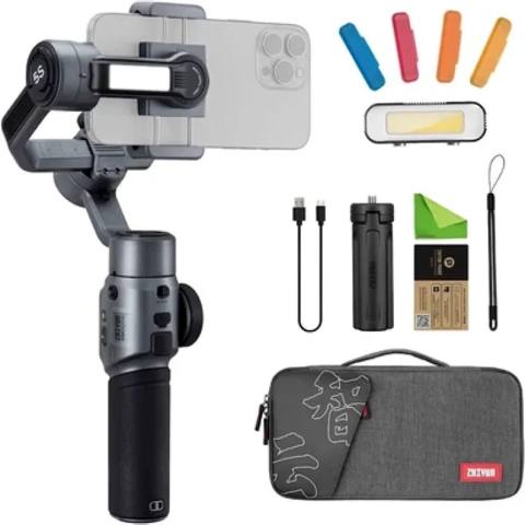 Zhiyun Smooth 5S Combo – Peşəkar Smartphone Gimbal LED işıqlı Mobil — Bakı