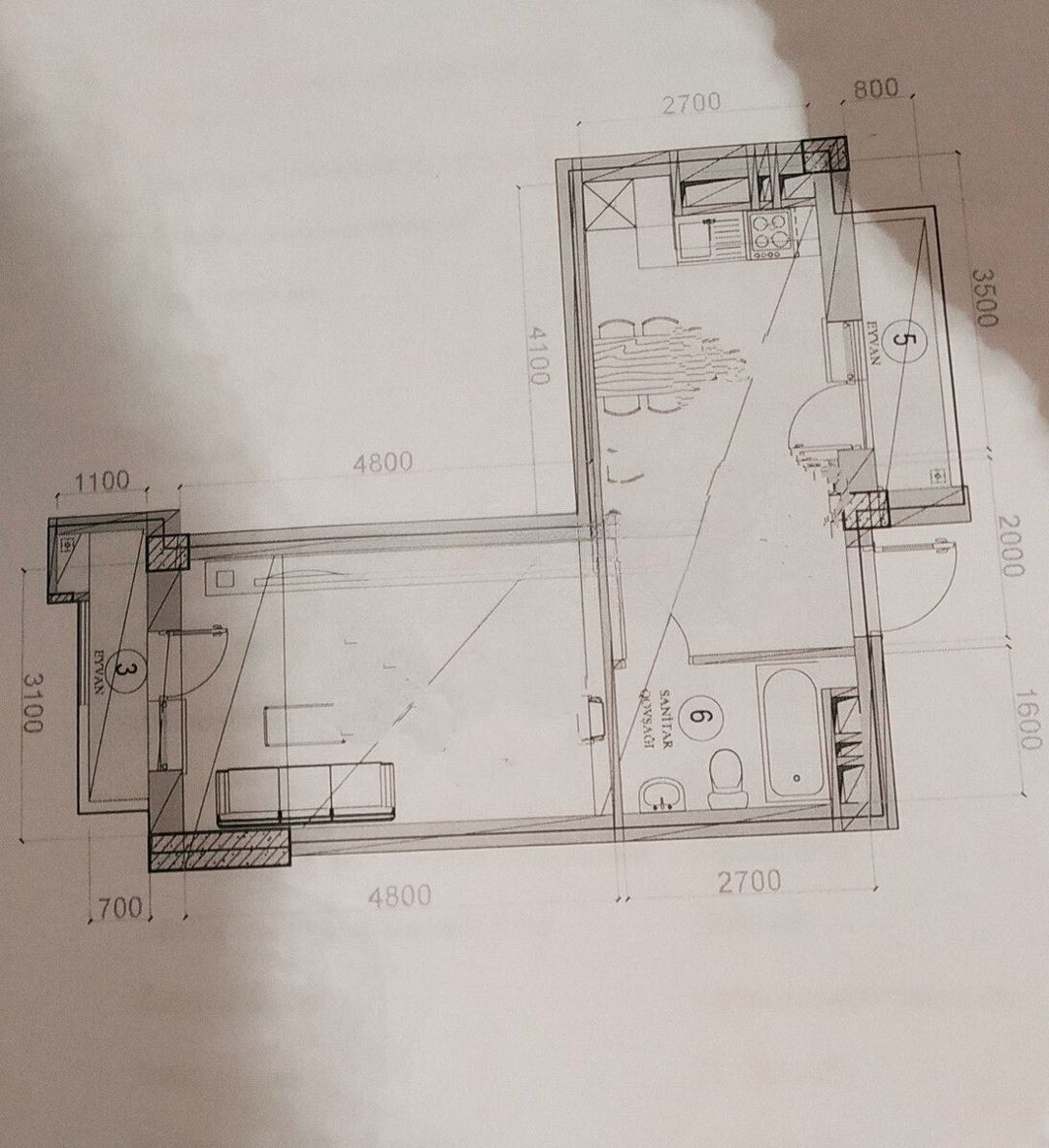 2-otaqlı yeni tikili, Hövsan qəs., 40 m² — Mənzil, Bakı (5)