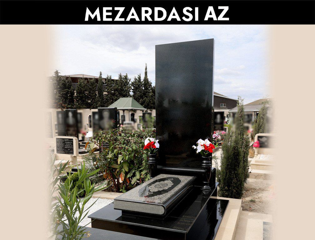 Ətrafında oturacaq olan məzar və qəbir daşları — Təmir və inşaat, Bakı (2)