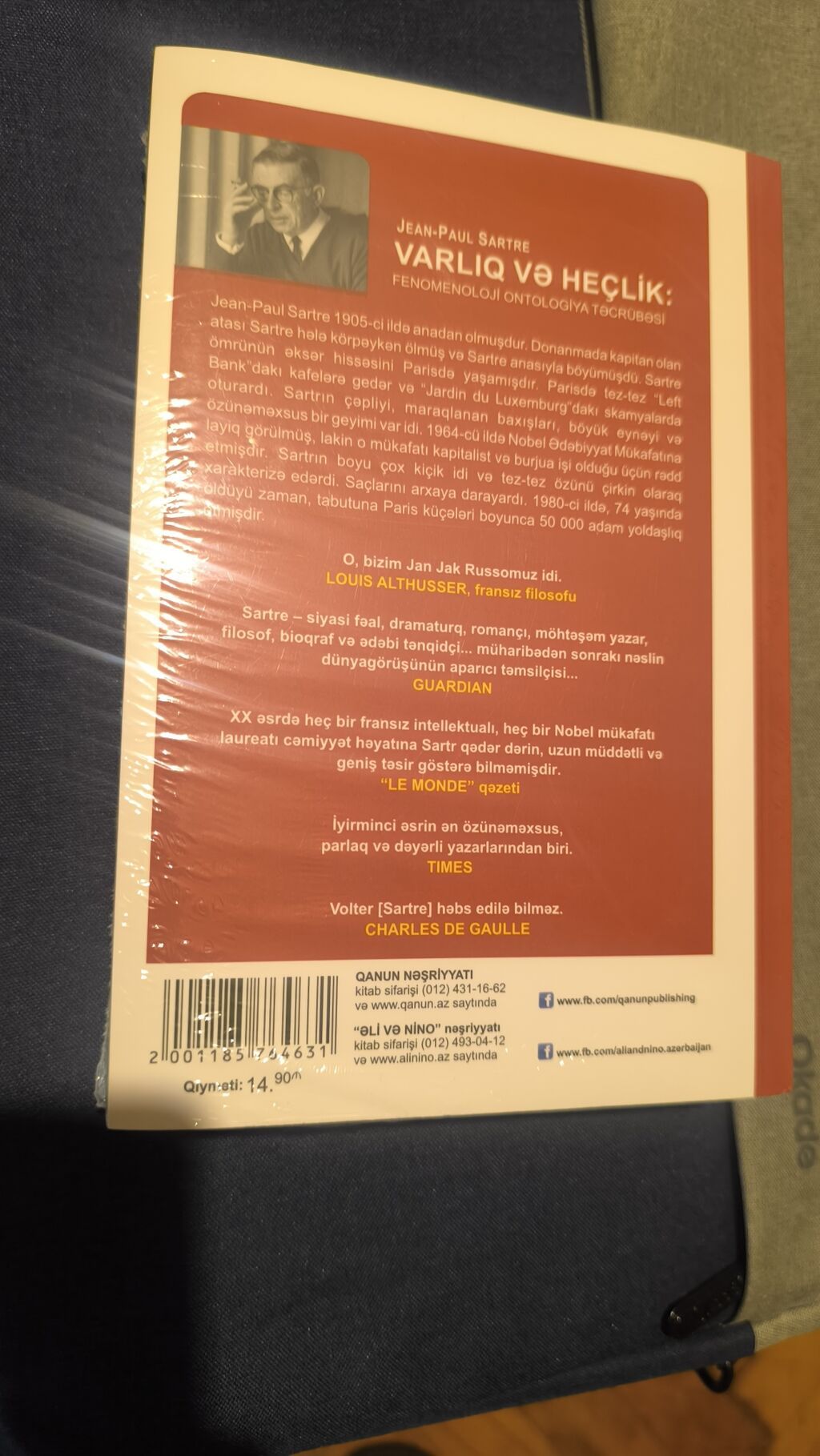 Məhsul: Kitab – “Varlıq və Heçlik: Fenomenoloji Ontologiya Təcrübəsi” — Kitablar, Bakı (3)