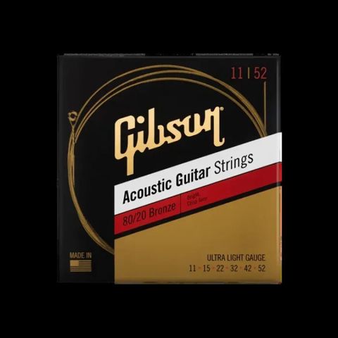 Gibson 80/20 Bronze – Akustik Gitara Simləri, Ultra-Light Gauge — Bakı