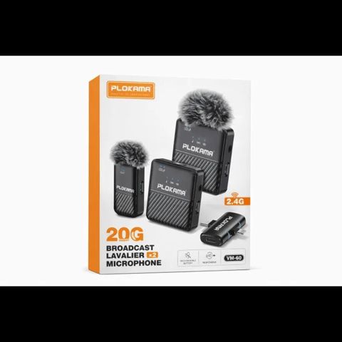 Plokama AirVoice VM-60 Simsiz Yaxa Mikrofonu (2x Lavalier, 2.4GHz — Bakı