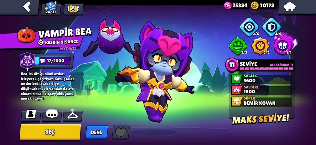 Brawl Stars oyun hesabı – yüksək səviyyəli və zəngin kontentli - Kupa — Şəxsi əşyalar, Masazır (4)