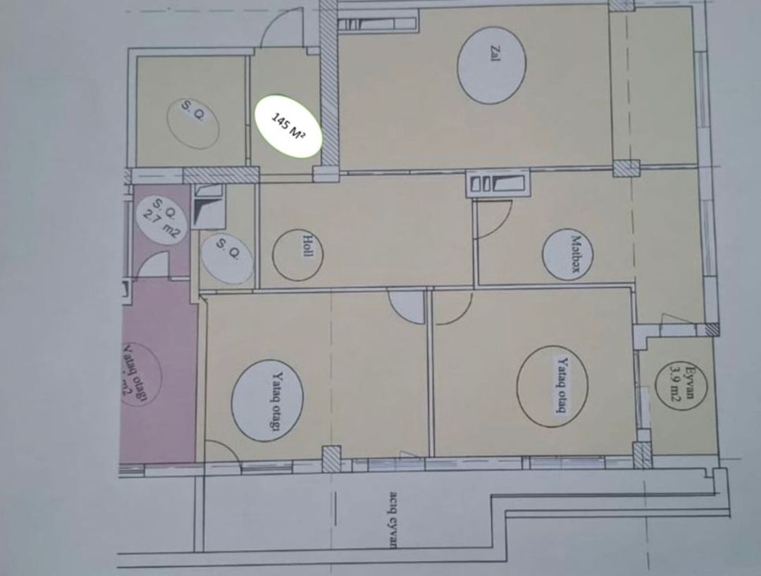 Satılır 3 otaqlı yeni tikili 145 m² — Mənzil, Bakı (3)