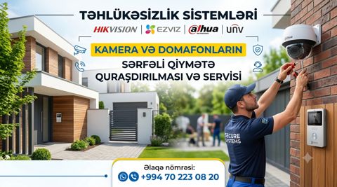 Kamera, Domafon — Ceyhun — Negotiable · Bakı · Təhlükəsizlik sistemlərinin təmir və qurulması Kamera, Domafon — Ceyhun — Bakı