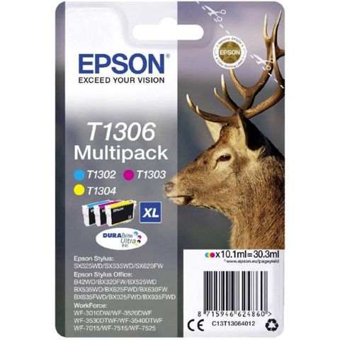 Epson T1306 C13T13064012 Ultra 3 Rəng XL Original Mürəkkəb Multipack — Bakı