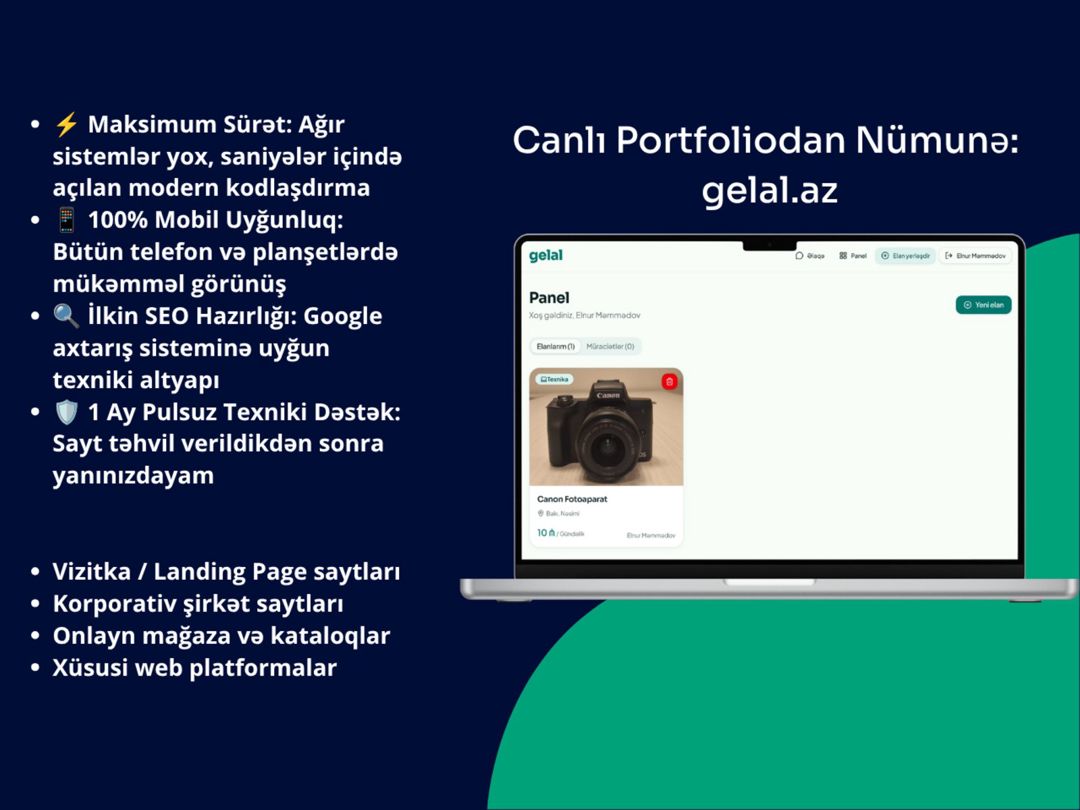Müasir veb saytların hazırlanması — Reklama, IT, marketing, Bakı (2)