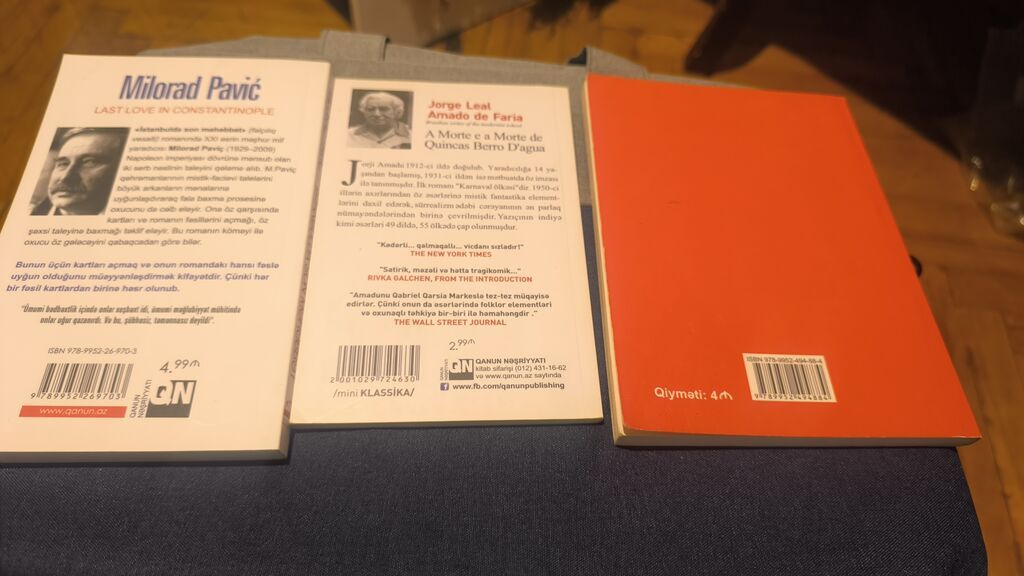 Satılır: 3 ədəd kitab dəsti (azərbaycanca) 1) Milorad Paviç — Kitablar, Bakı (2)