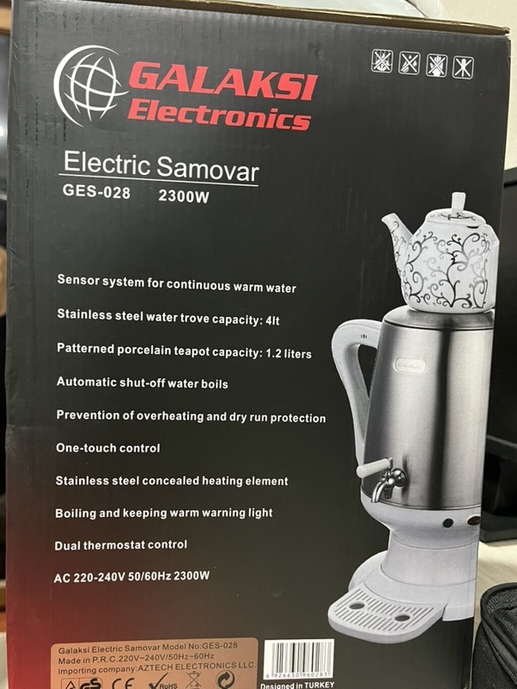 Galaksı Electronics Electric Samovar GES-028 – 2300W - Paslanmayan — Samovarlar, Bakı (4)