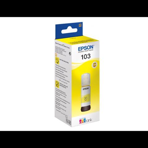 Epson 103 Yellow 65 ml Original EcoTank Mürəkkəb Şüşəsi (C13T00S44A) — Bakı