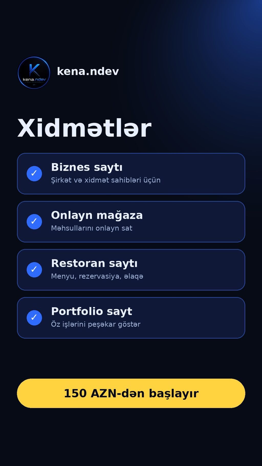 Veb saytların hazırlanması — Vebsayt və tətbiqlərin yaradılması, Bakı (4)