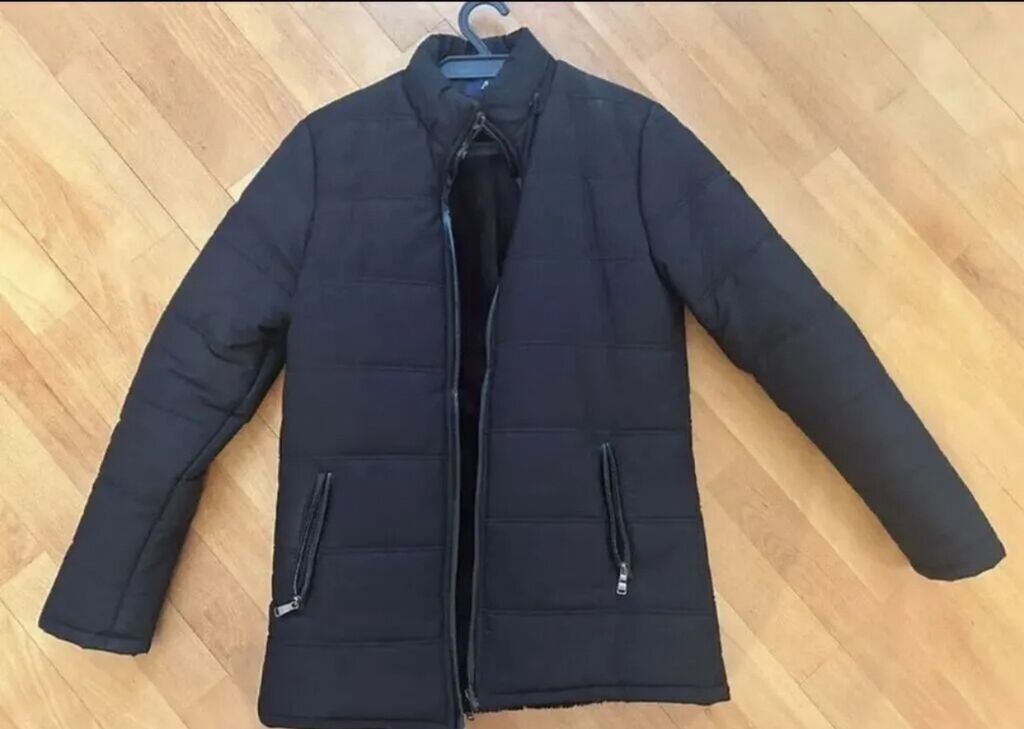 Qara rəngli, diaqonal naxışlı qapiton kişi gödəkçə - Model: qapiton — Uşaq geyimi, Bakı (5)