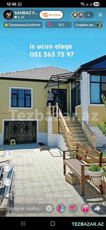 Fasad tarcofka asdar boya isleri — Fasad işləri, Bakı (9)