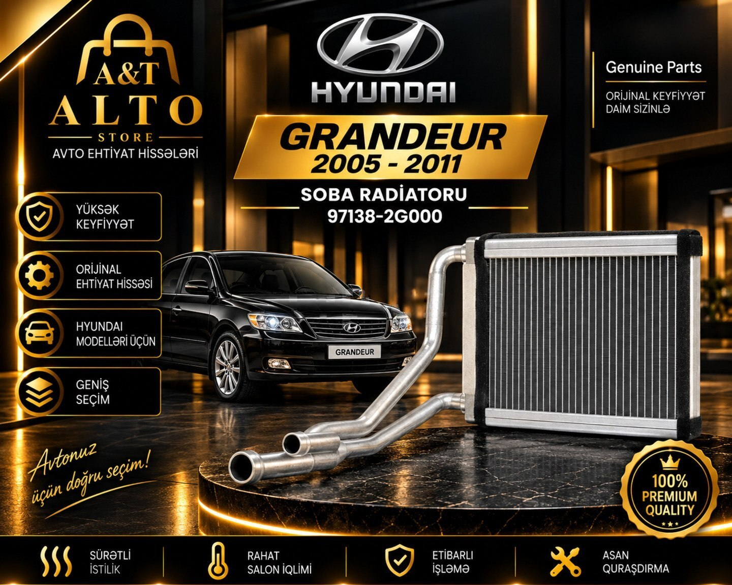 Sobalar radiatoru Hyundai Grandeur 2005-2011 — Bakı