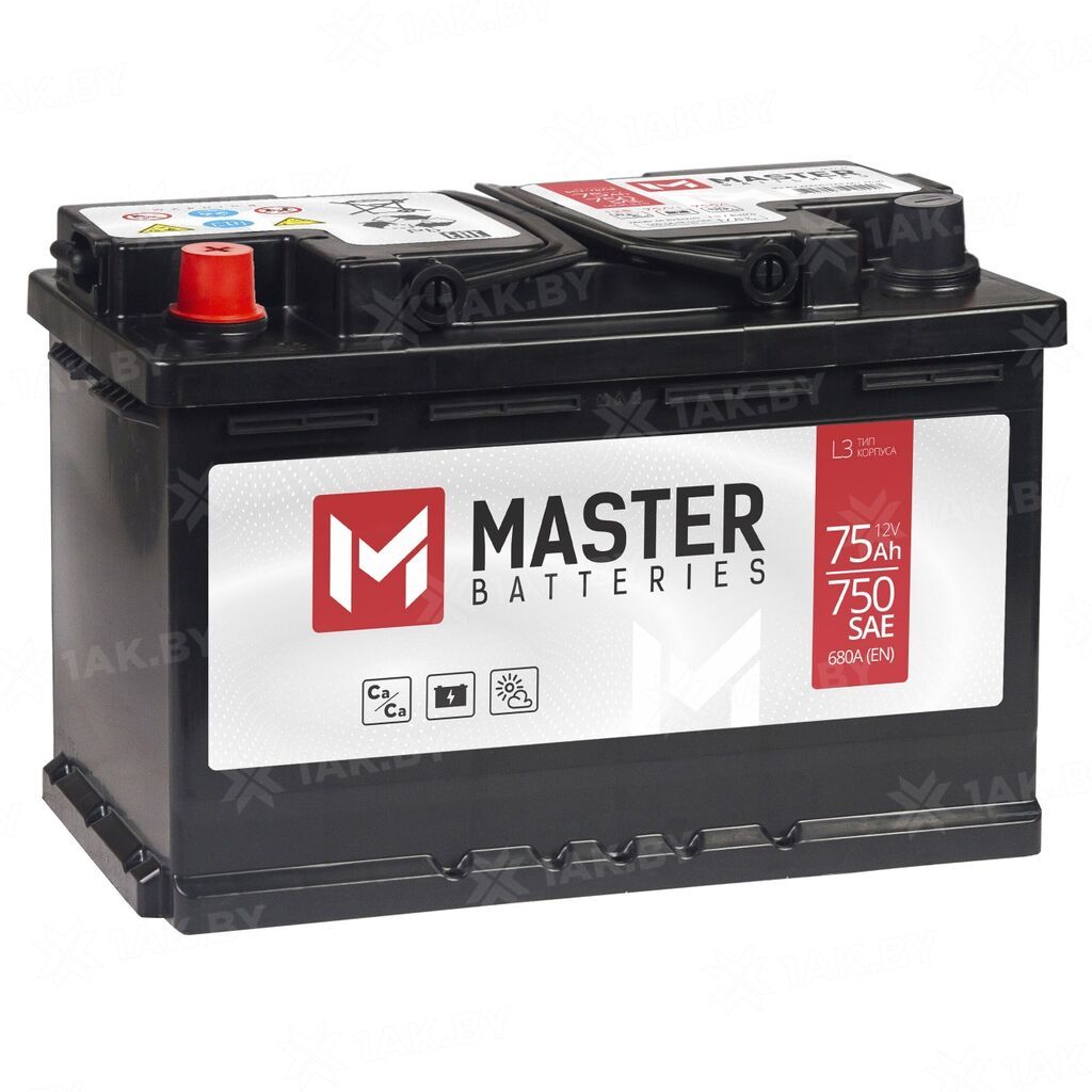 Master Batterıes avtomobil akkumulyatoru - Tutum: 75 Ah - Gərginlik — Akkumulyatorlar, Bakı (2)