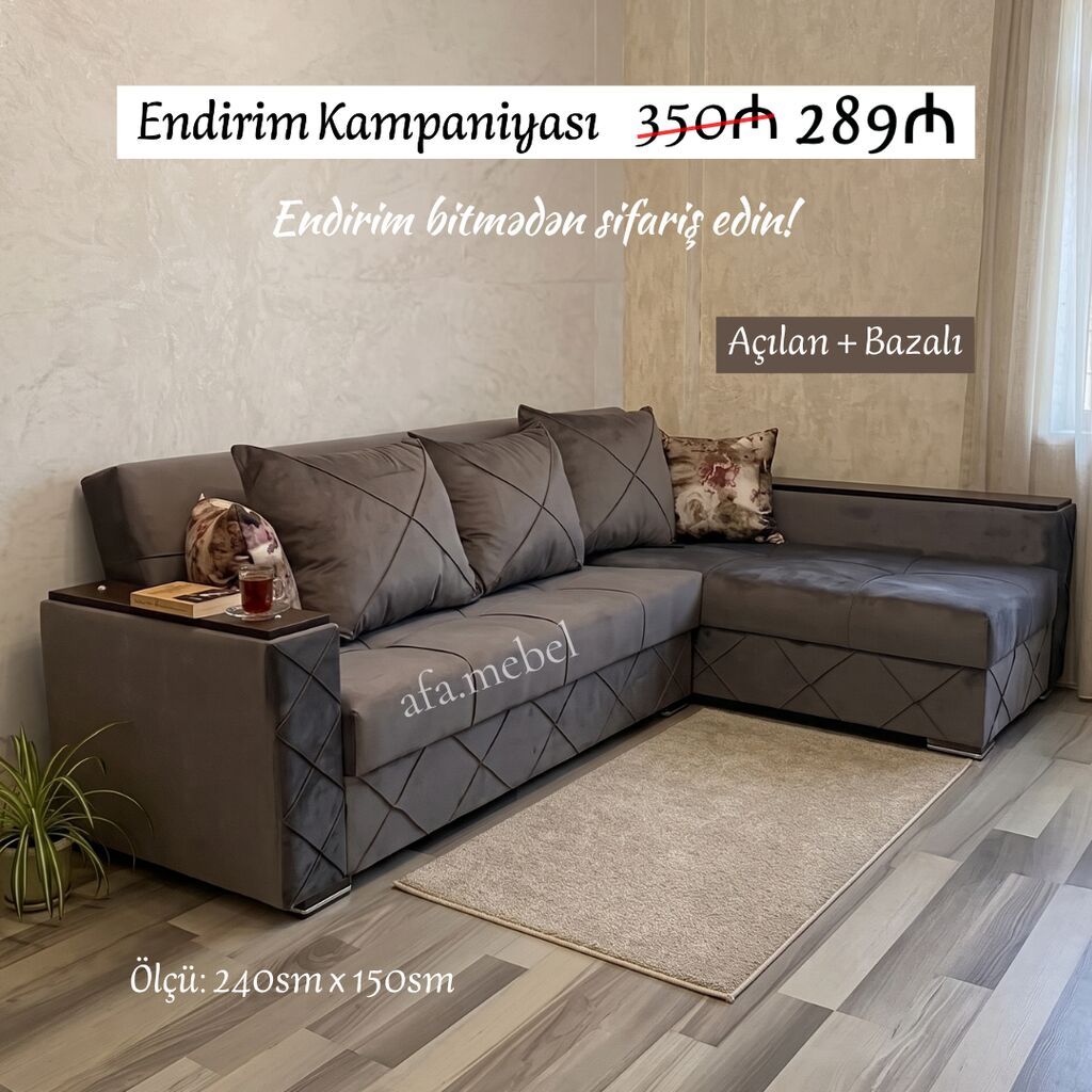 Künc divanlar Keyfiyyətə zəmanətlə Yeni və sifarişlə Qolu — Divanlər, Bakı (2)