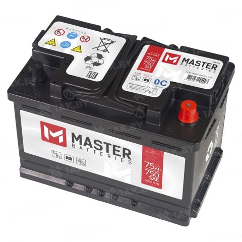 Master Batterıes avtomobil akkumulyatoru - Tutum: 75 Ah - Gərginlik — Bakı