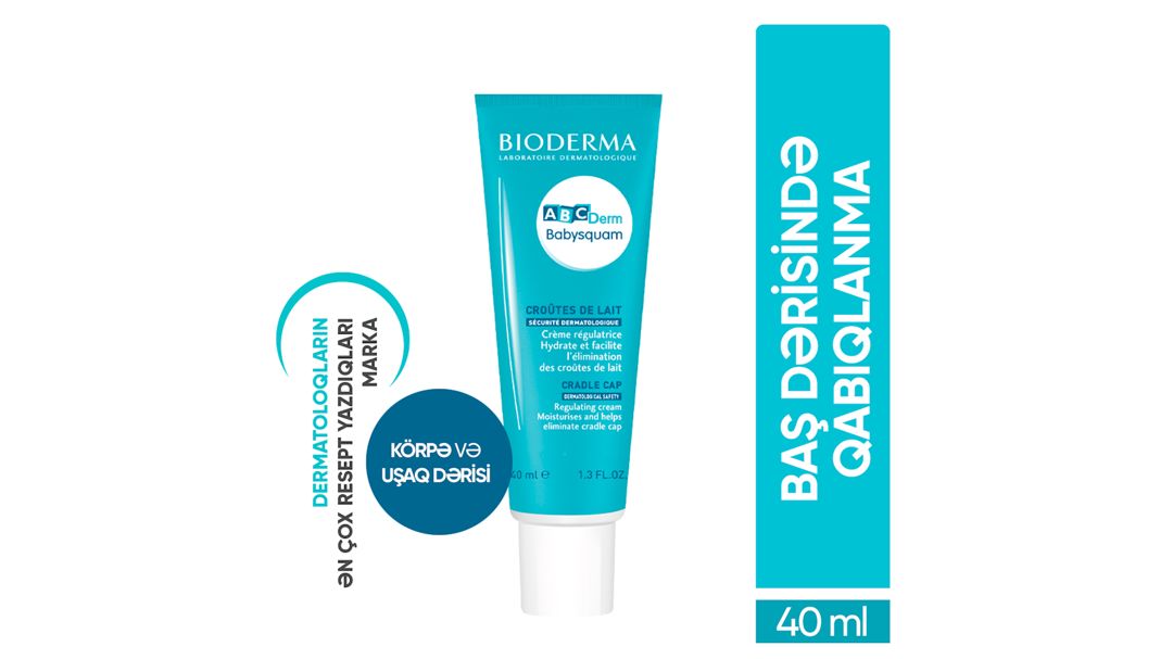 Uşaq kremi Bioderma ABCDerm Babysquam süd qabığını çıxarmaq üçün 40 ml — Mallar, Bakı