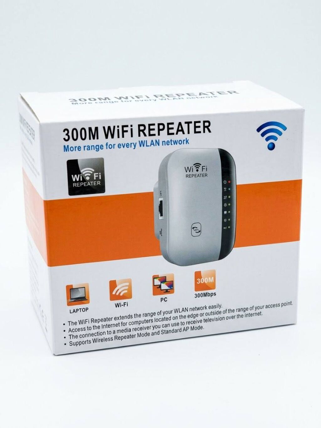 300M WiFi Repeater – Wlan şəbəkəsi üçün siqnal gücləndirici - Sürət — Şəbəkə və server avadanlığı, Bakı (2)