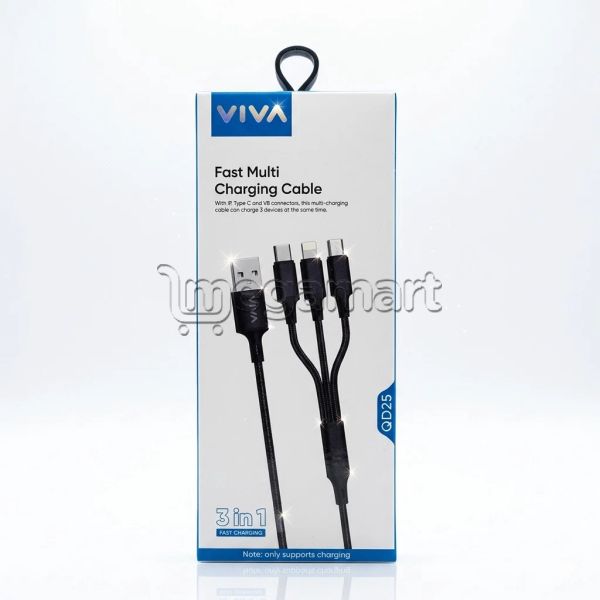 Kabel Viva QD25 3in1 — Smartfon üçün kabelləri və keçidçilər, Bakı