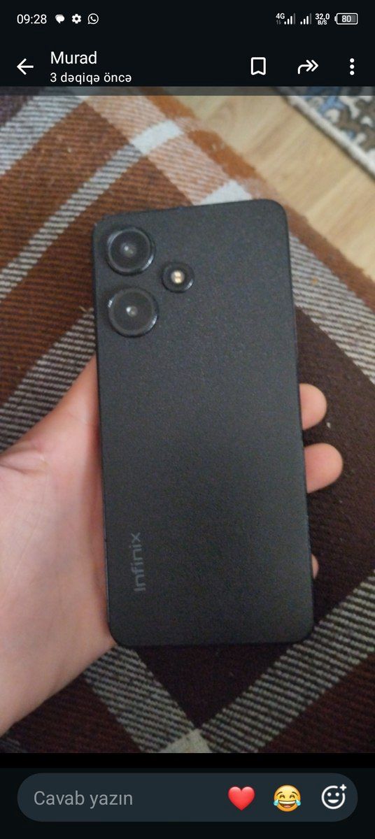 Infinix Hot 30i Mirror Black 128GB/4GB — Smartfonlar, Bakı (2)