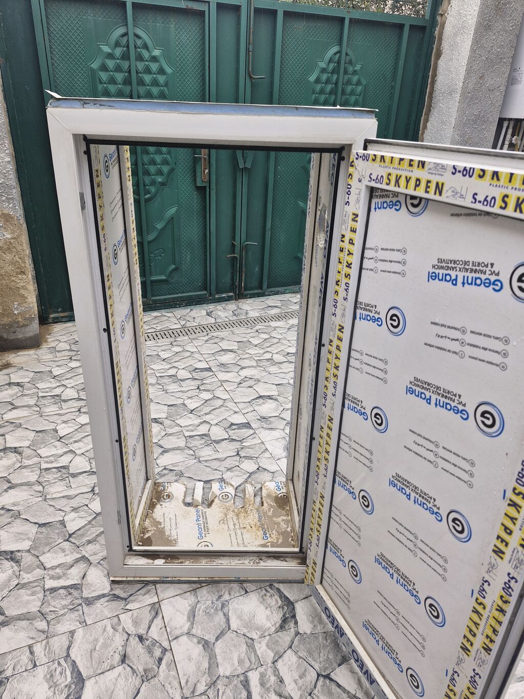 PVC qapı dəsti - Material: PVC profil (Skypen S-60), iç paneli Geant — Pəncərələr, qapılar, balkonlar, Masazır (4)