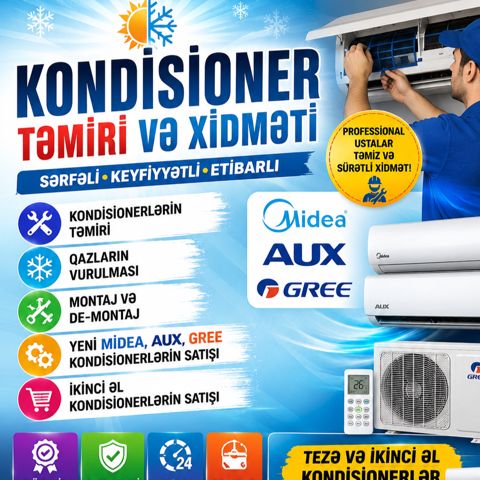 Kondisioner Servis — Elxan — По договорённости · Bakı · Kondisioner və havalandırma sistemi təmiri Kondisioner Servis — Elxan — Bakı