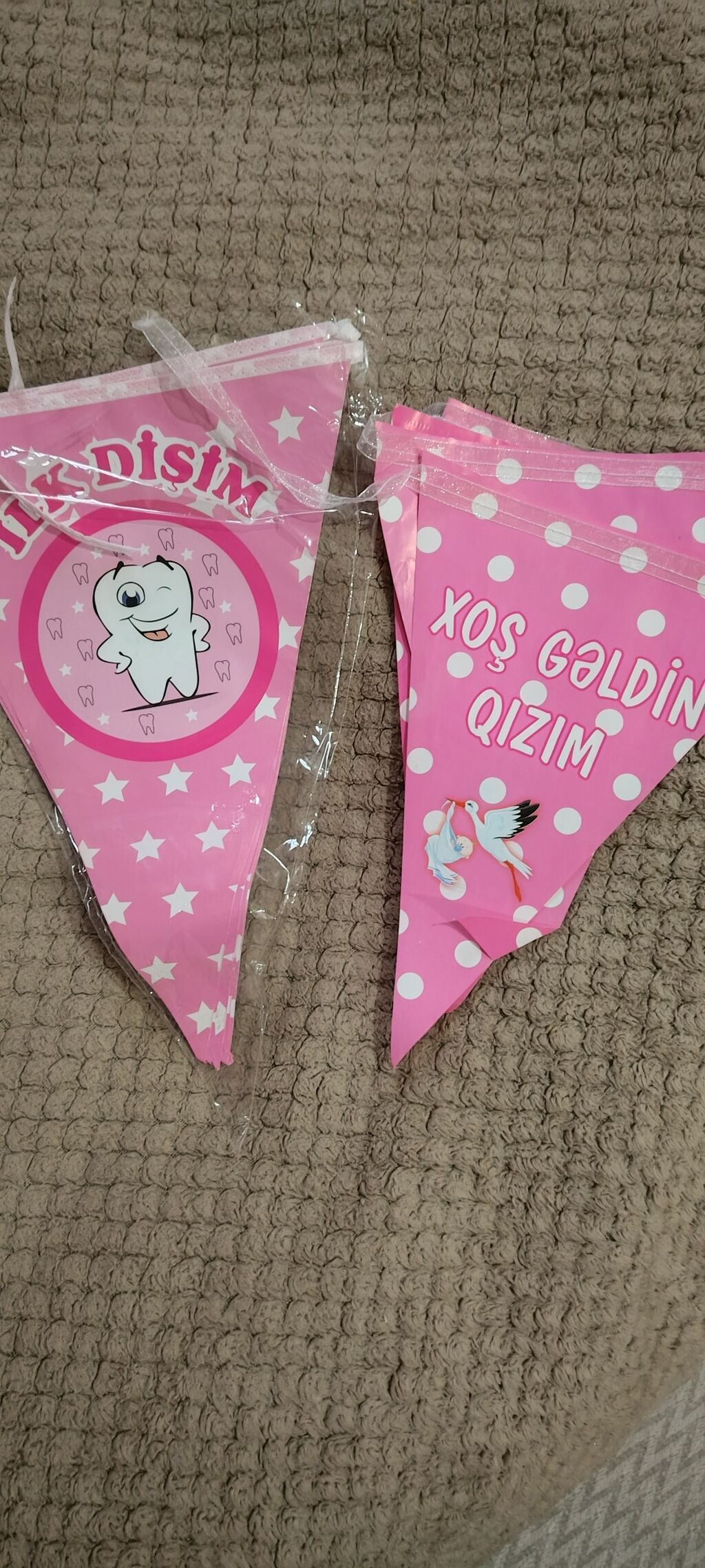 Qız uşağı üçün şənlik bəzək dəsti - Mövzu: “Xoş Gəldin Qızım” və “İlk — Bayram dekoru və aksesuarları, Mehdiabad (4)